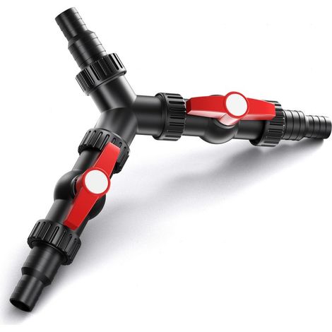 Distributeur en Y Vanne d’arrêt 20 / 25 mm Raccord nervuré étagé Connecteur (1/5)
