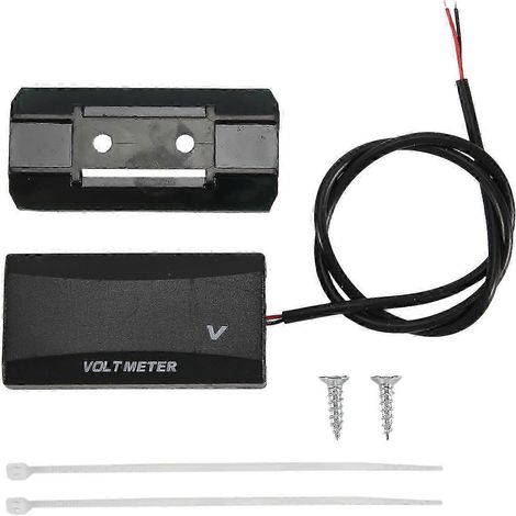 Compatible avec le panneau de surveillance numérique LED pour moto, voltmètre, testeur de tension, protection contre l'inversion de polarité, 12V-80V, DO bleu. (1/5)