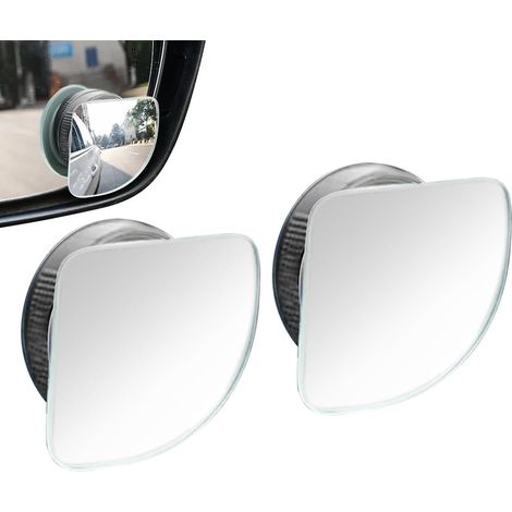 2Pcs Miroir de voiture Miroir d'angle mort,Rétroviseur convexe sans cadre en verre HD Rétroviseurs de voiture, rétroviseur pour camping-car, voitures, SUV, motos (1/5)
