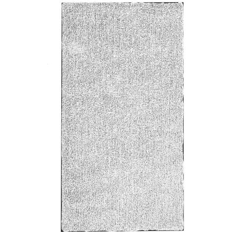 Alfombra de pelo largo blanco y negro 80 x 150 cm rectangular moderna Demre