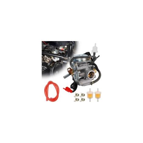 Carburateur PD24J, carburateur de 24 mm avec tuyau de purge pour moteur 4 temps GY6 125 cm³/150 cm³ (quad, kart, scooter, cyclomoteur) QMJ/QMI157 QMJ/QMI152