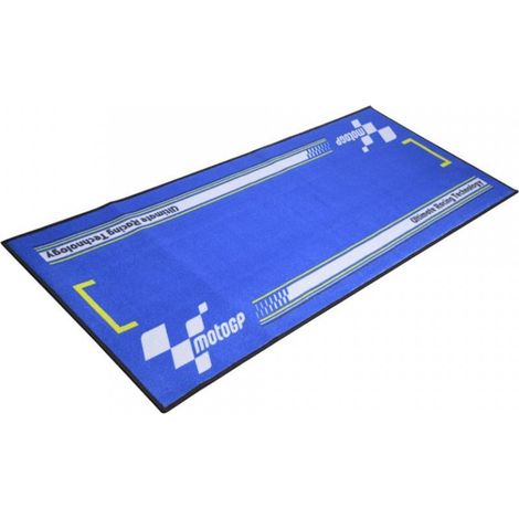 Tapis environnemental Biketek Garage Mat motoGP bleu blanc vert (1/2)