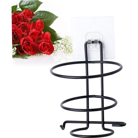 CCYKXA Wall Mount for Hair Dryer Bathroom Storage Accessory Black