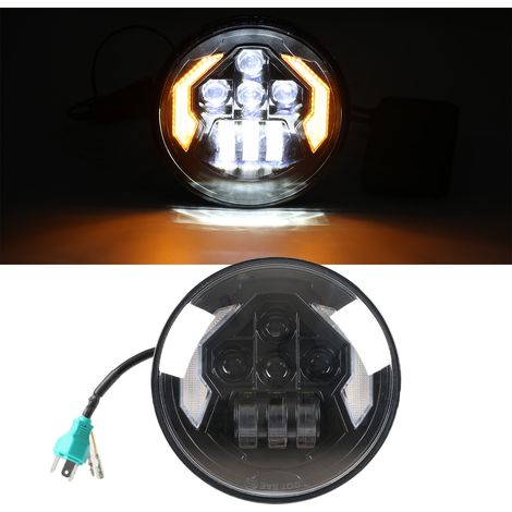 Universeller 7-Zoll-LED-Scheinwerfer für Motorräder und Autos, ein Ersatzscheinwerfer. (1/5)