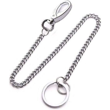 25 cm long stainless steel chain for attaching keys or a wallet to trousers--DTEKGAZ