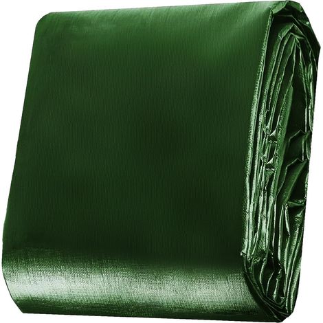 Bâche imperméable multi-usages avec œillets, anti-déchirure et UV, vert – pour meubles de jardin, trampoline, voiture (1/5)