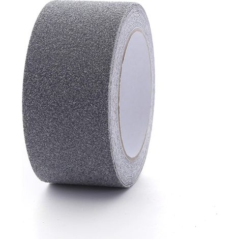 Ruban adhésif antidérapant à haute traction - 5 cm x 5 m - Bande adhésive antidérapante - Bande abrasive imperméable pour escaliers, marches de marche, extérieur et intérieur - Gris (1/5)