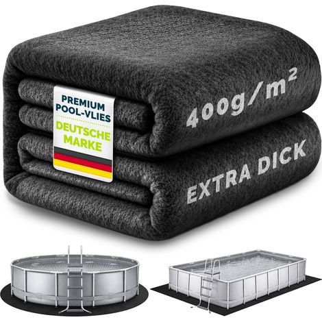 tillvex® Pool Unterlage Vlies Schwarz Rund Ø 270 cm (1/5)