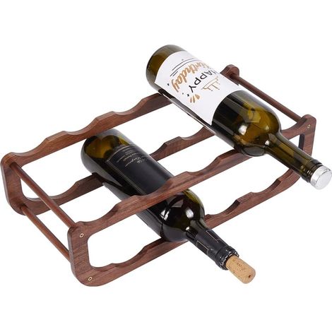 Casier à vin en bois naturel compact et décoratif