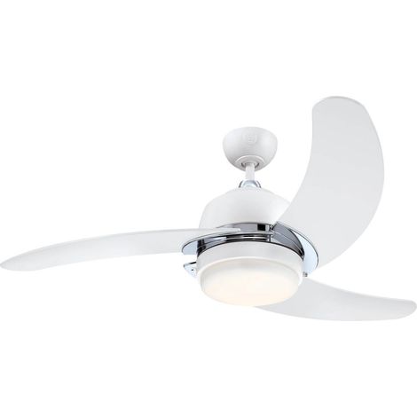 Ceiling fan Simone White with LED and pull cords (1/5)