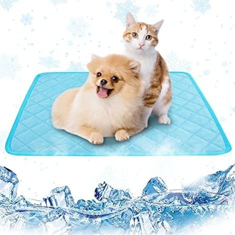Tapis Rafraichissant Chien Gel Non Toxique, Tapis Rafraichissant Chat Keep Cool, Tapis Refrigerant pour Chien, Tapis Refroidissant pour Chien, Tapis Froid pour Chien Tissu Pet Cooling (1/5)