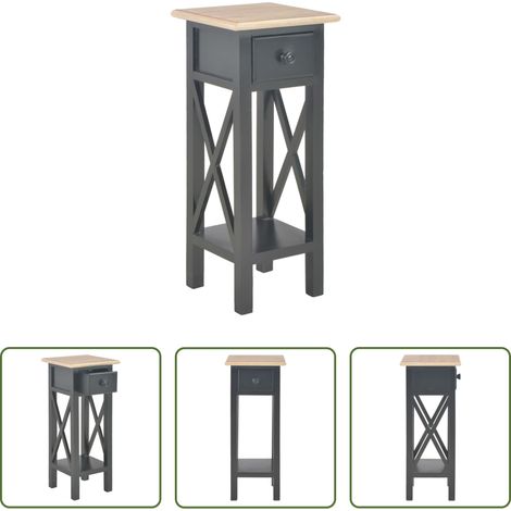 Beistelltisch Holz -  Beistelltisch Schwarz 27 x 27 x 65,5 cm Holz (1/5)