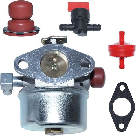 Carburateur pour Tecumseh 640026 640026A 640069 640262 LEV110 LEV115 LEV120 Tondeuse, Carburateur, Joint, Filtre à carburant, Valve à carburant, Ampoule de amorce (1/5)