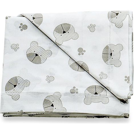 Italbaby 3-teiliges Bettwäsche-Set für Babybett 80x180 cm 100% Baumwolle Made in Italy Blau