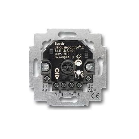 Busch-Jaeger Jalousiecontrol-Einsatz 2Schliesser 3A 690VA 6411 U/S-101 (1/5)