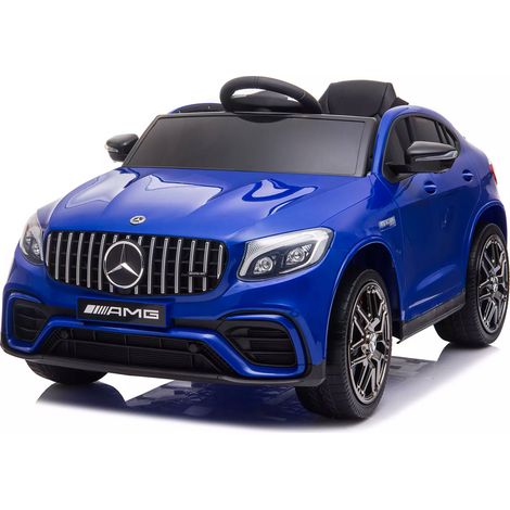 Macchina Elettrica per Bambini 12V con Licenza Mercedes GLC 63S Coupè Blu Metallizzato