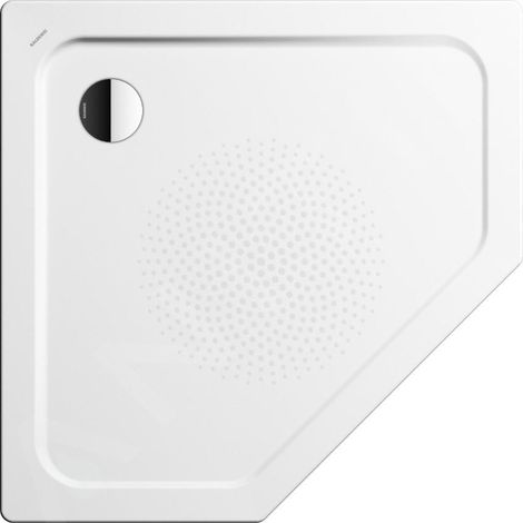 Receveur de douche pentagonal Cornezza blanc alpin, antidérapant effet P, 90 x 90 x 6,5 cm (1/3)