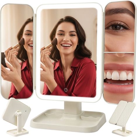 Espejo de maquillaje LED 4 en 1 - Espejo de maquillaje - Tocador (1/5)