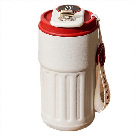 Gobelet intelligent 450ml avec écran LED, bouteille thermos en inox pour café et thé, tasse connectée à température digitale, maintien au chaud, usage bureau et voyage. (1/5)