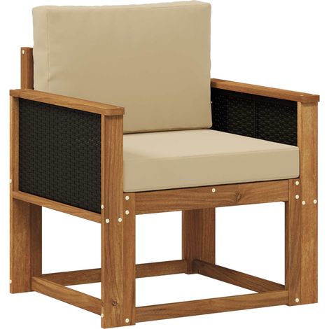 Maison Exclusive - Outdoor Mittelsofa Massivholz Akazie Natur (1/5)