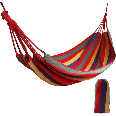 Filiyano-Hamac de voyage et de camping, 1 personne, 280 x 80 cm / Coton respirant / Charge maximale : 150 kg. Balancelle une place pour la plage, la (1/5)