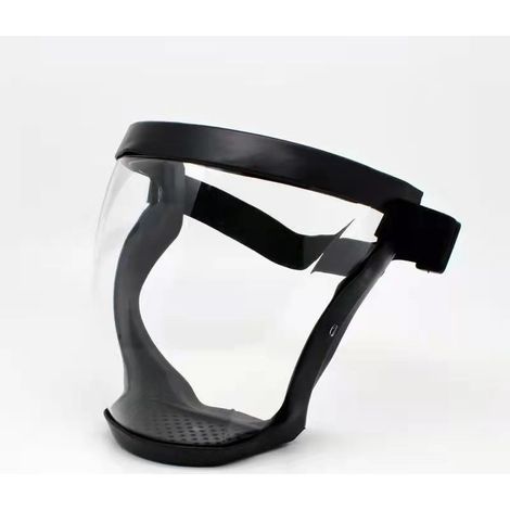 1 visière de protection complète, anti-buée, réglable avec sangle, transparente HD, anti-poussière et anti-vent, pour activités extérieures et intérieures (1/5)