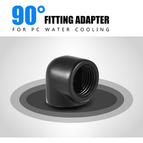 adaptateurs à 90 degrés, filetage G1/4, pour système de refroidissement liquide PC (femelle à femelle) (1/5)