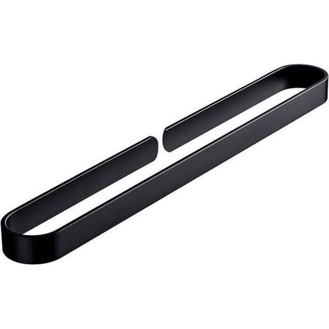 Porte-serviettes avec étagère - Porte-serviettes - Porte-serviettes de salle de bain - Support à serviettes - Porte-serviettes de salle de bain - Porte-serviettes - Noir