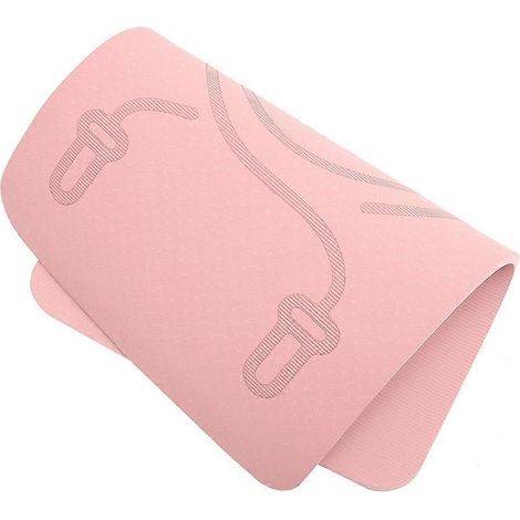 Tapis de gym portable, tapis de saut d'entraînement, lot de 4 tapis de corde à sauter roses en TPE (1/5)