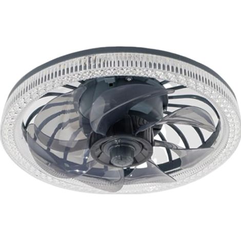 Avec télécommande et ventilateur suspendu à intensité réglable, trois couleurs de lumière réglables, luminosité ajustable, de 3000K à 6000K, adapté pour la chambre, la cuisine, le salon et le bureau (1/5)