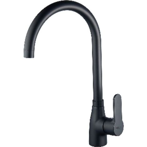 MISCELATORE MONOCOMANDO LAVELLO CANNA ALTA SERIE PACO Nero opaco