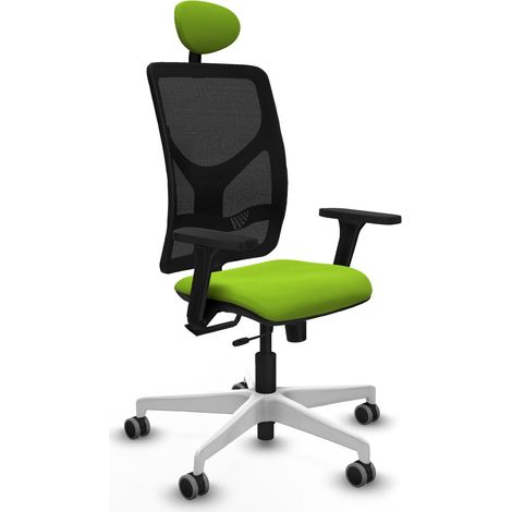 Chaise de bureau piqueras y crespo Sila Motilla noir mesh cuir (1/2)
