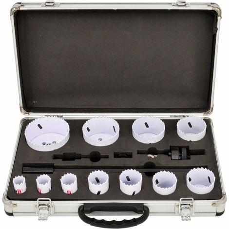 SET DI SEGHE A TAZZA BIMETALLICHE AWTOOLS IN VALIGETTA 15 PEZZI 19-76 mm LINEA NERA
