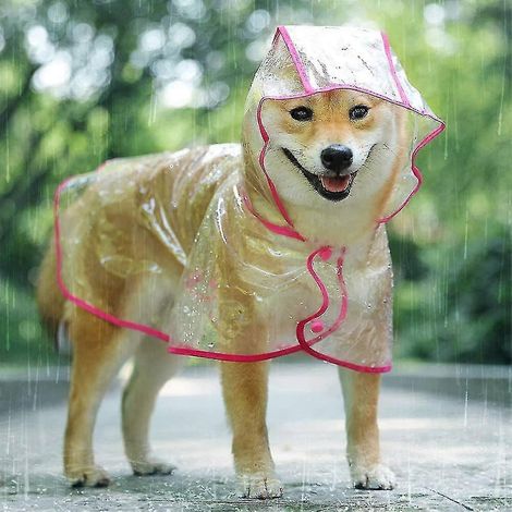 Regenmantel für Tiere, Hunde-Regenmäntel, wasserdichte Welpen-Regenmäntel-S-Rose Red