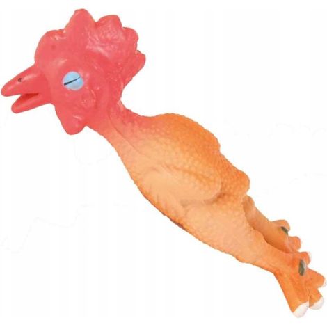 Jouet pour chien en latex poule couinante 15 cm