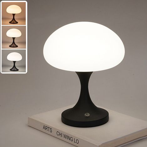 Lampe de table sans fil, lampe de bureau rechargeable à intensité variable, lampe de chevet, éclairage d'ambiance, 3 températures de couleur (1/5)