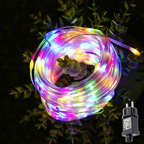 Guirlande Lumineuse Intérieur Extérieur avec Prise, 30M 300 LED Bande Lumineuse Colorée, 8 Modes Étanche Fée Lumières avec Minuterie, Fonction Mémoire pour Noël, Fête, Mariage