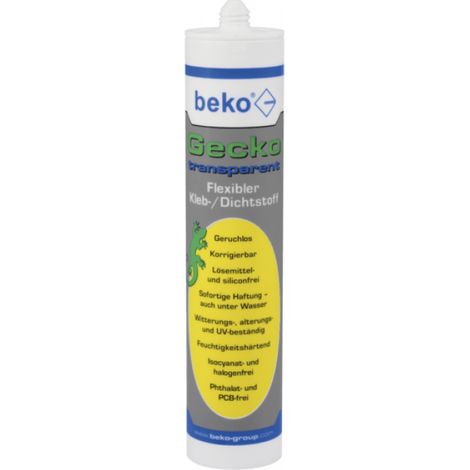 Beko Gecko Flexibler Klebstoff Dichtstoff transparent 290 ml geruchlos 245 310 0 (1/5)