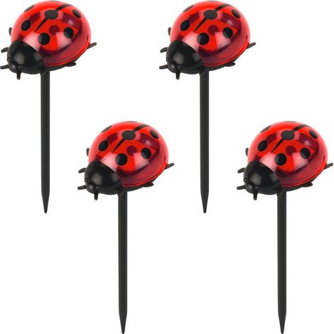 Solarleuchten für den Garten, LED-Marienkäfer, 14 cm, 4 Stück (1/5)