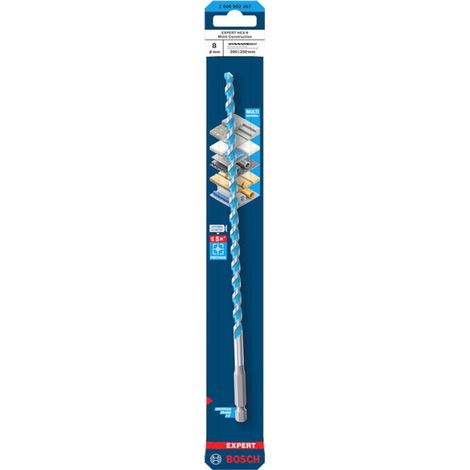 Bosch EXPERT Bohrer HEX-9 Multi Construction, 8 x 200 x 250 mm