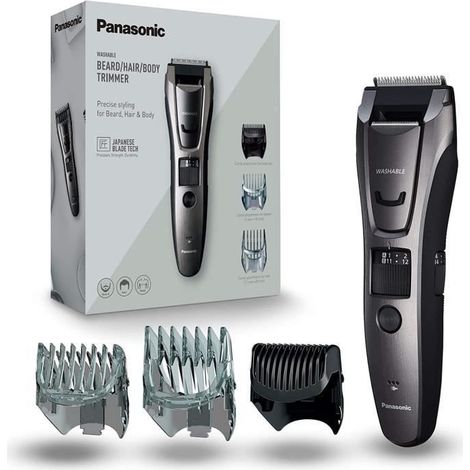 Panasonic ER-GB80-H503 - Tondeuse multi-usages Barbe-Cheveux-Corps avec 40 Réglages de 0,5 à 20mm, 3 Peignes inclus, Utilisation