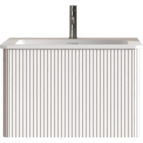 Hängender Badunterschrank mit Waschbecken 61 cm weiß MODENUIT (1/5)