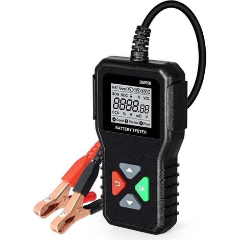 Testeur de Batterie de Voiture. Testeur de Batterie de Voiture BM550 Testeur de Batterie 6V 12V 24V avec Test de Tension 100 à 2000 CCA Analyseur de Batterie pour Camion de Voiture (1/4)