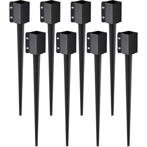 Ancrage de poteau de clôture - 8 pcs piquet de poteau en métal (1/5)
