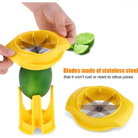 Lemon Slicer - Stainless Steel Blade - ABS Base - For Lemons Limes Oranges - Kitchen Bar Restaurant Use - 1 Piece (1/2)