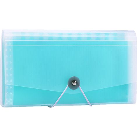 Classeur Accordéon - Extensible A6 Lettre - 7 Poches Transparentes - Fermeture Élastique - 1 Pièce (1/5)