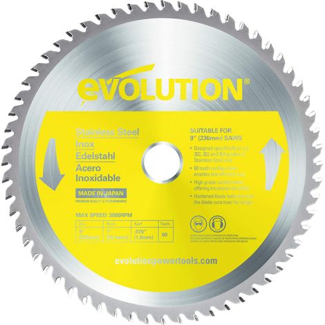 Evolution Lama per sega circolare 230 mm 60 denti acciaio inox (1/3)