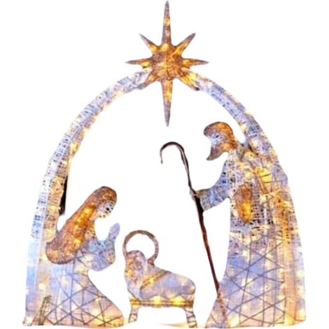 Décorations de Noël, crèche lumineuse d'extérieur, décorations sacrées LED pour la maison et le jardin (1/5)