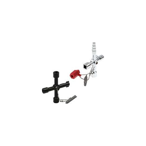 2-teiliger Dreieckschlüssel, Multifunktionsschlüssel kompatibel mit elektronischen Wasserzählern, Gaszählern, Stromzählern, Heizkörpern und Schaltschränken, tragbar und robust (1/5)