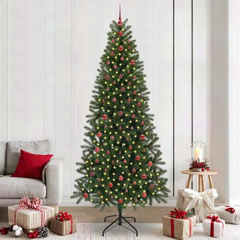 vidaXL Sapin de Noël artificiel avec 300 LED Vert 240 cm PE et PVC (1/5)